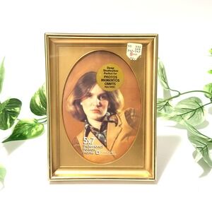 NEW! Decorel Vtg Retro 70s Gold 5x7 Deep Shadowbox Picture Frame Oval Portrait